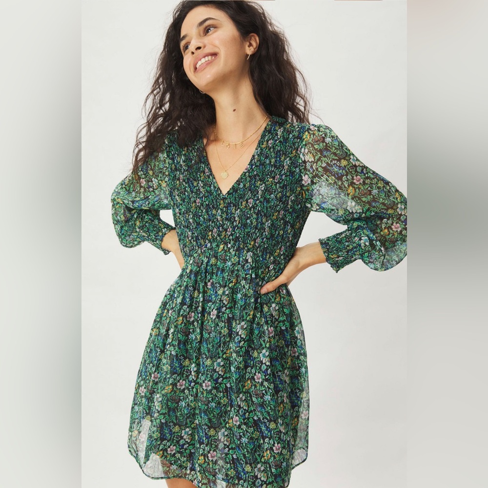 Tia Smoked Mini Dress - Urban Outfitters